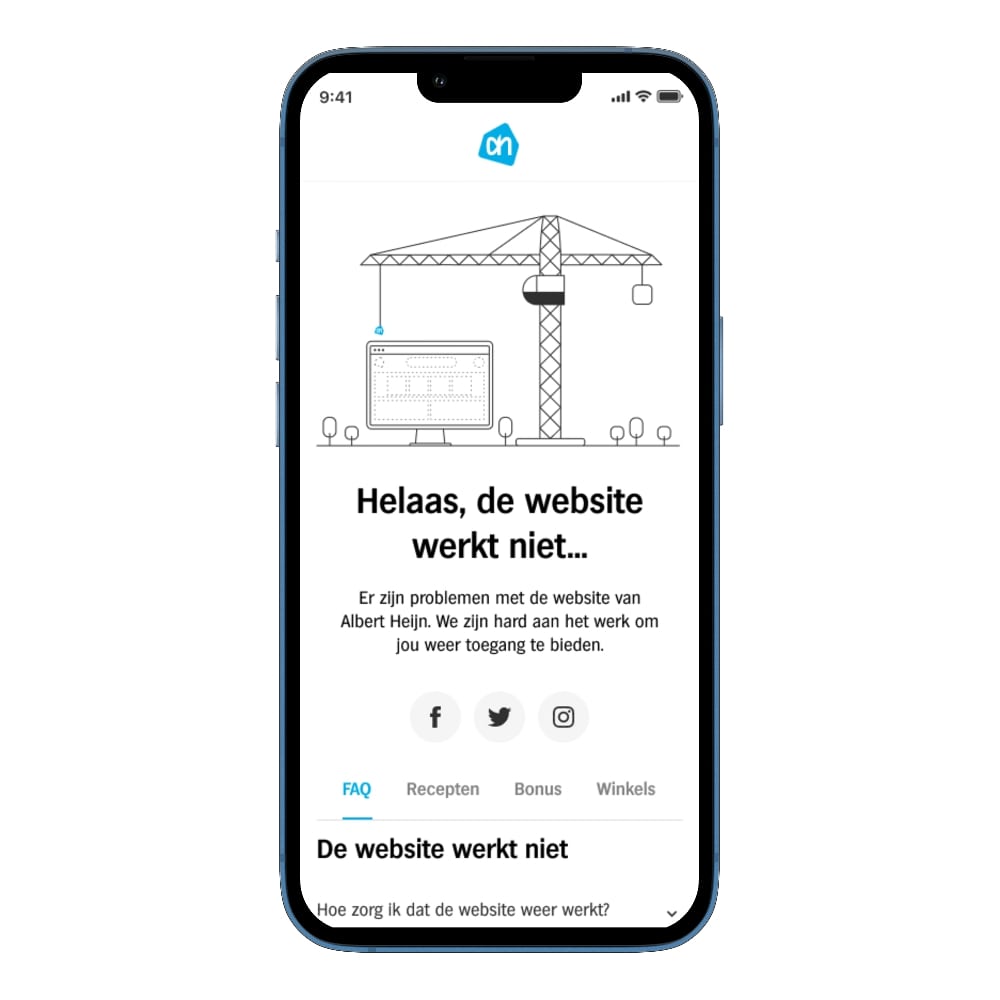 Project Albert Heijn - Fallback Page